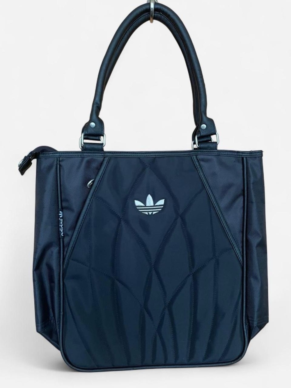 Adidas Originals NWOT Black Purse Tote Bag with Embroidered Trefoil Logo